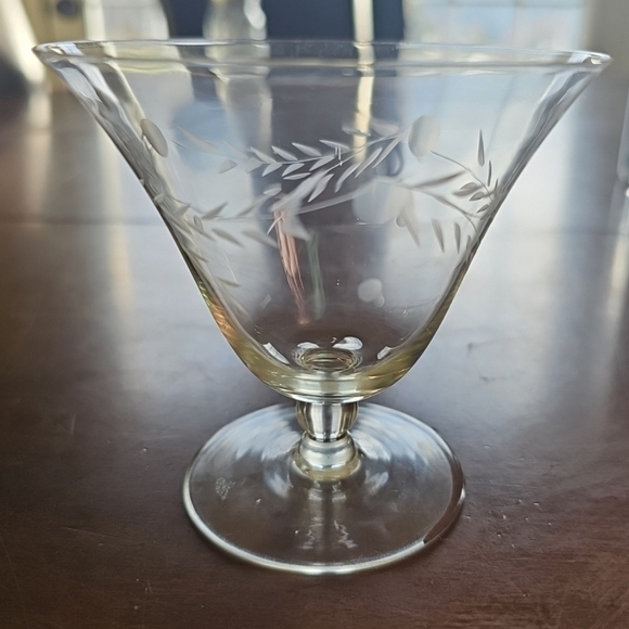 Willow Moon by Pioneer Champagne/Sherbet Clear Glass‎ Japan Vintage - Picture 3 of 8